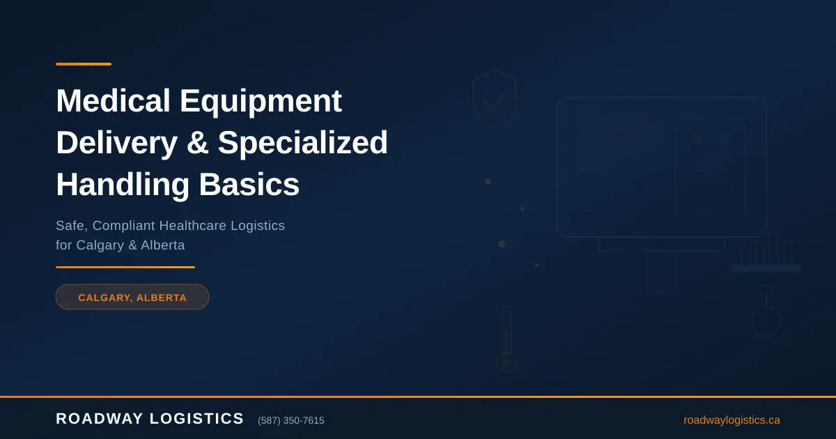 Medical Equipment Delivery & Specialized Handling Basics